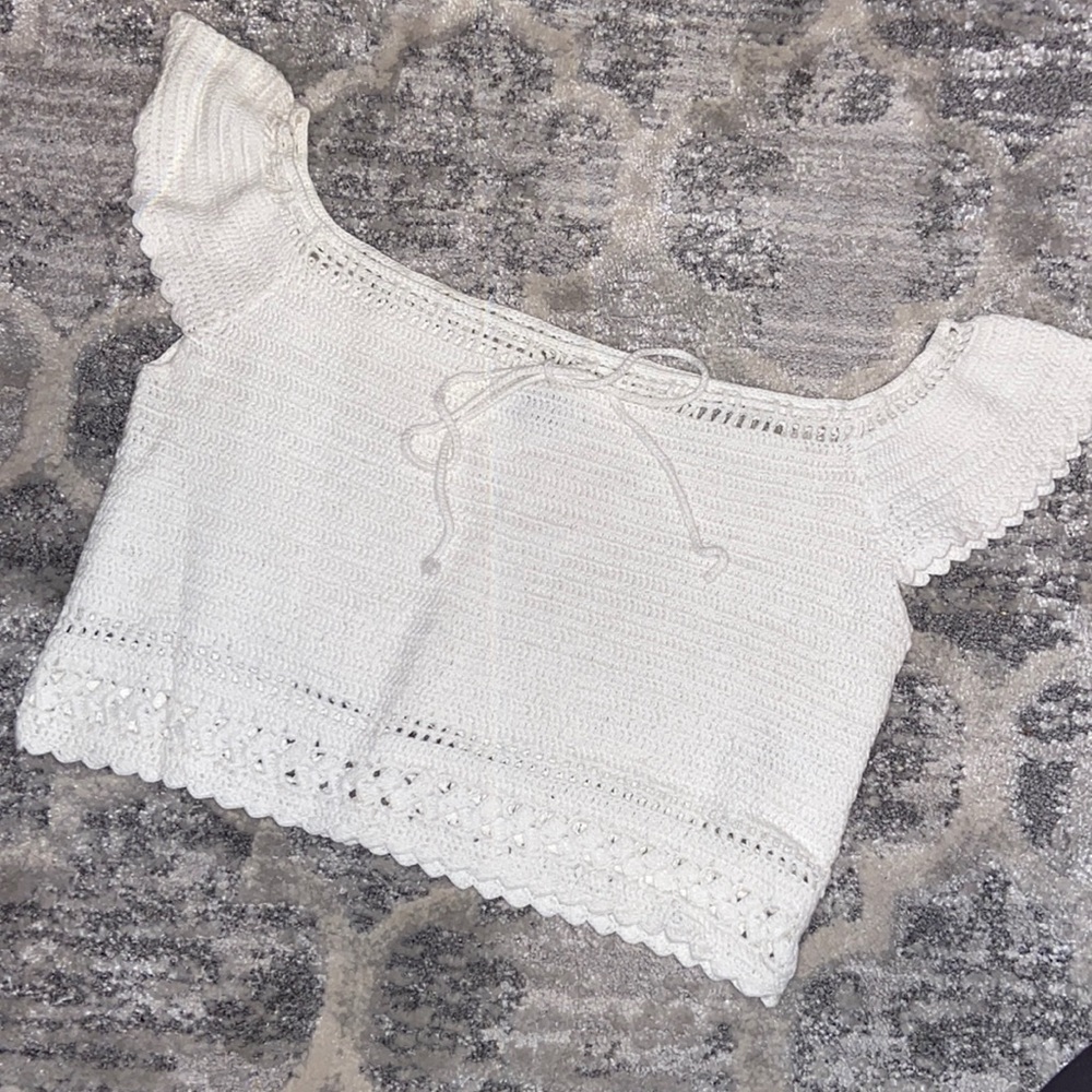 Crochet H&M Crop Top T-Shirt